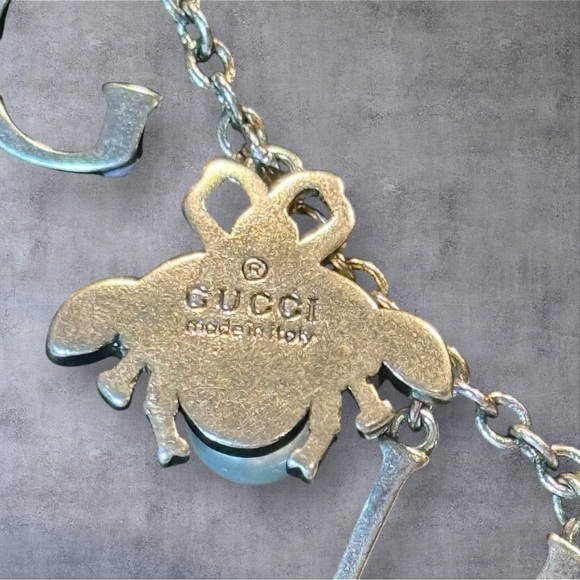 Upcycled Gucci Elegant Silver Charm Necklace - Picture 3 of 3